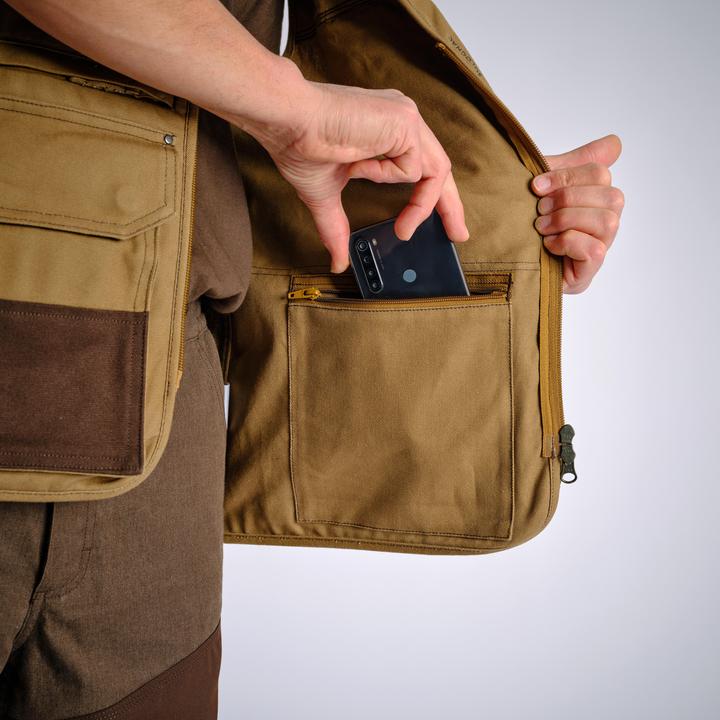 Produktbild Solognac Jagdweste 500 Renfort viele Taschen braun (S)