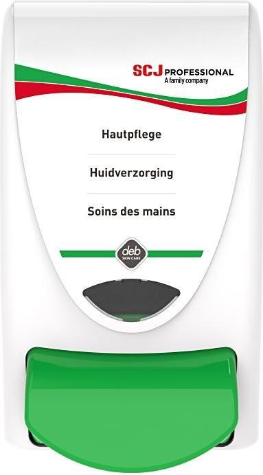 Produktbild deb Pflegemittelspender, RESTORE 1000, 13 x 11,5 x 23,3 cm, weiss/grün 1 Stück (RES1LDSMD)