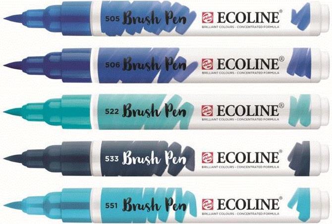 Actual product image Talens Brush Pen Set (White, Multicoloured, 5 x)