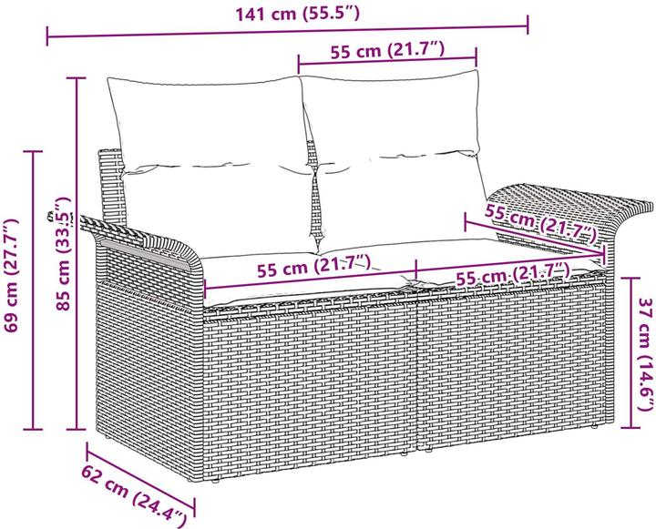 Produktbild vidaXL Garten-Sofa