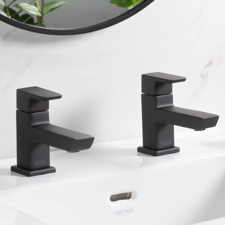Image du produit Bristan Robinetterie de lavabo moderne noire avec garantie prolongée et service client primé