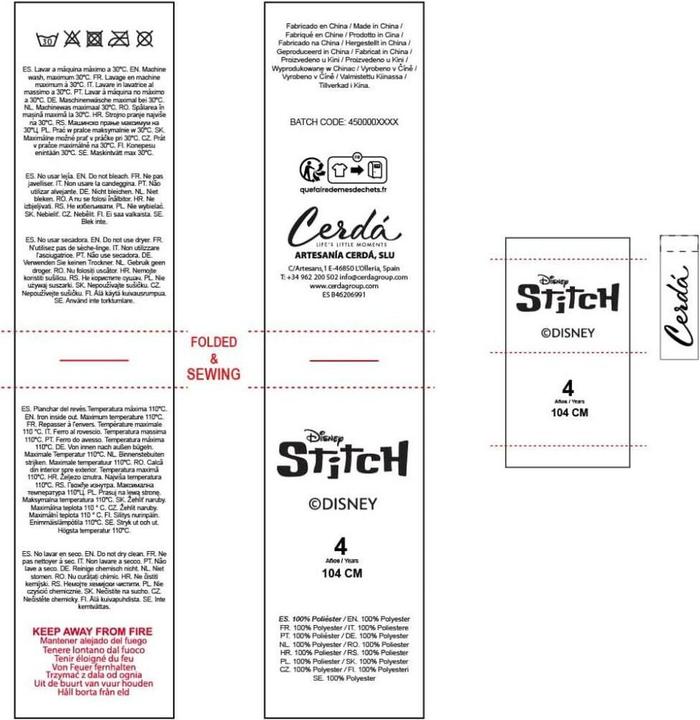 Produktbild Stitch Unisex Pullover Blau (92)