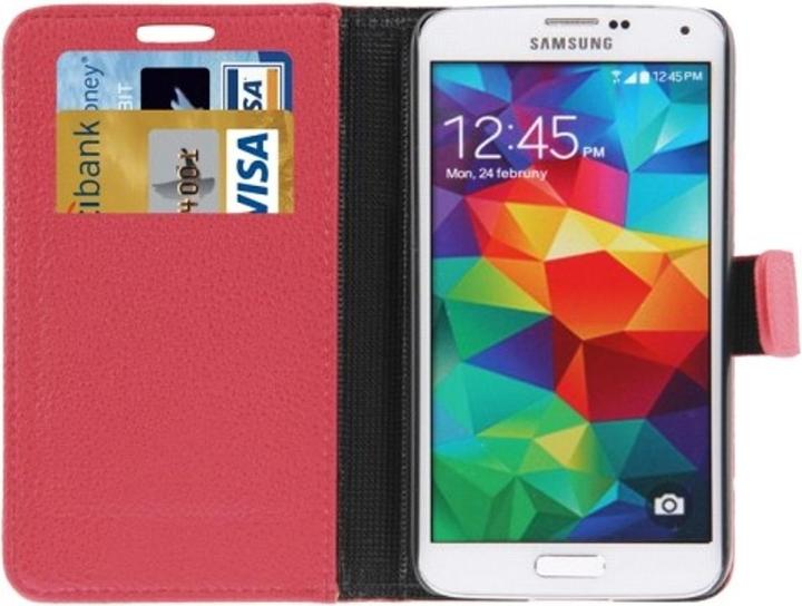 Produktbild König Design Schutzhülle Handytasche (Flip Quer) für Handy Samsung Galaxy S5 / S5 Neo Rot (Samsung Galaxy S5, Samsung Galaxy S5 Neo)