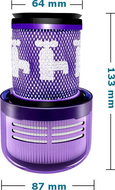 Actual product image Flickbee Replacement motor protection filter for Dyson 971517-01 cordless vacuum cleaner V12