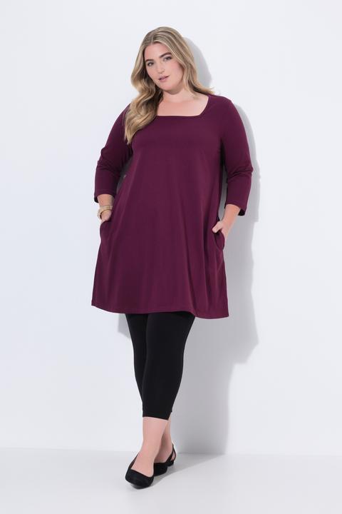 Immagine prodotto Ulla Popken Maglia dal taglio lungo e svasato con scollo rettangolare e maniche a 3/4 (54)