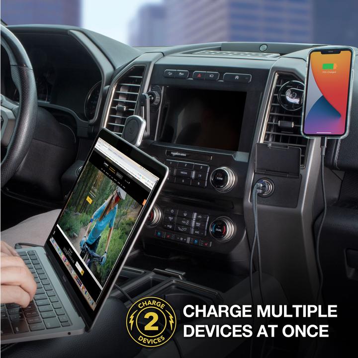 Actual product image Scosche PowerVolt 40W Dual Port Car Charger