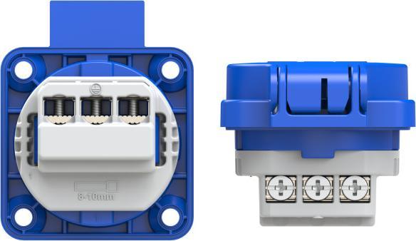 Produktbild PCE CEE Schutzkontakt Anbausteckdose blau mit Dichtrand 16A 250V IP54 105-0bw