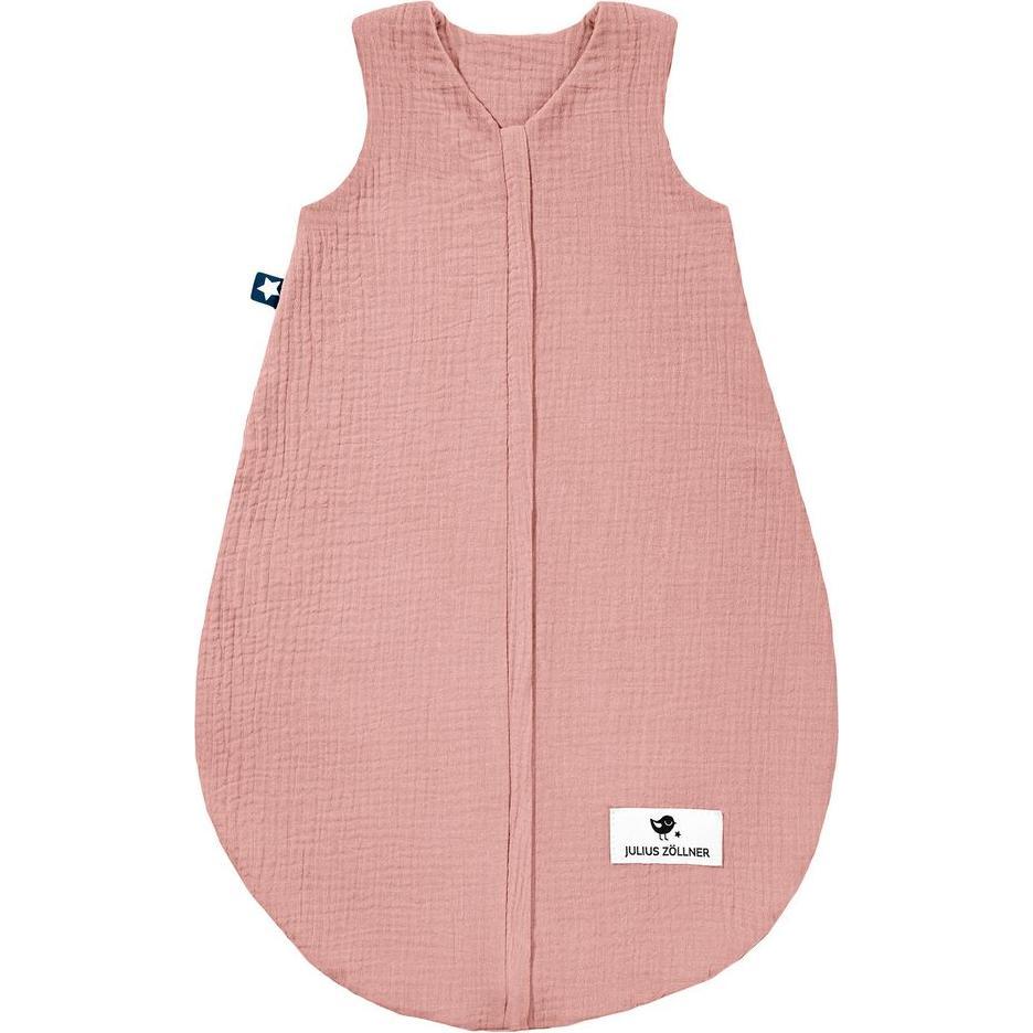Julius Zöllner, Babyschlafsack, Sommerschlafsack Musselin 86, Dusty Rose (86 cm)