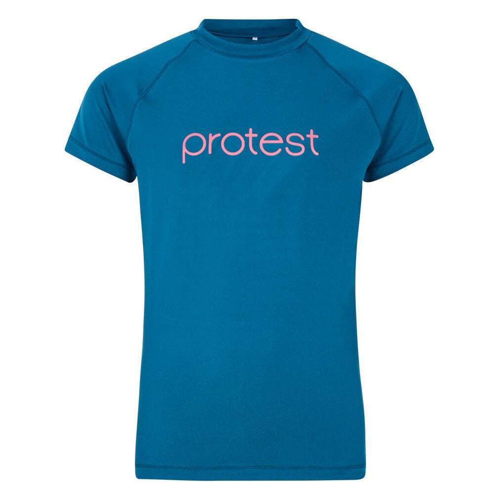 Protest, Mädchen, Badeshirts, Rash Guards Prtsenna Jr Rashquard Short Sleeve, Blau, (140)