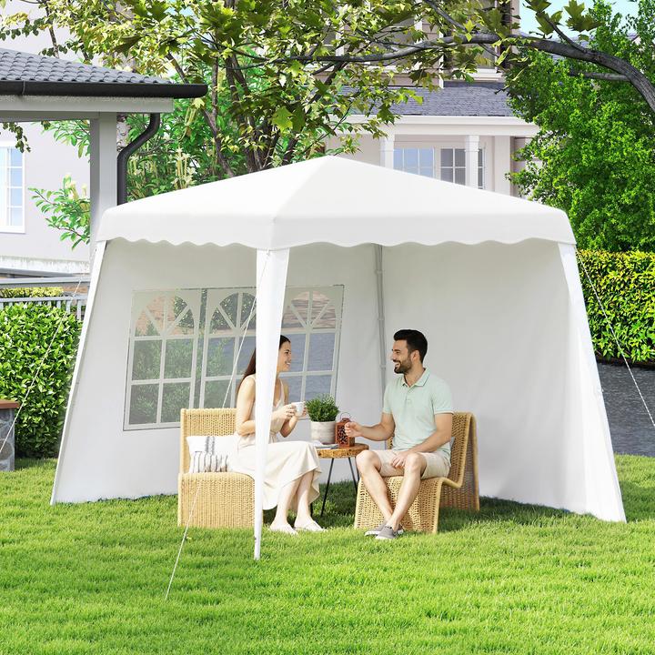 Actual product image Outsunny Pavilion with 2 side walls and individual height adjustment (240 cm, 240 cm)