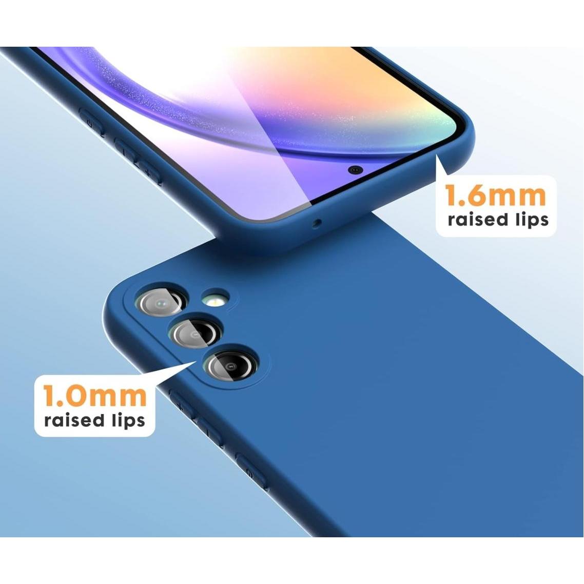 Thumbnail - Screenguard Samsung Galaxy A54 5G Liquid Silicone Case Hülle (Samsung Galaxy A54 5G), Smartphone Hülle, Blau