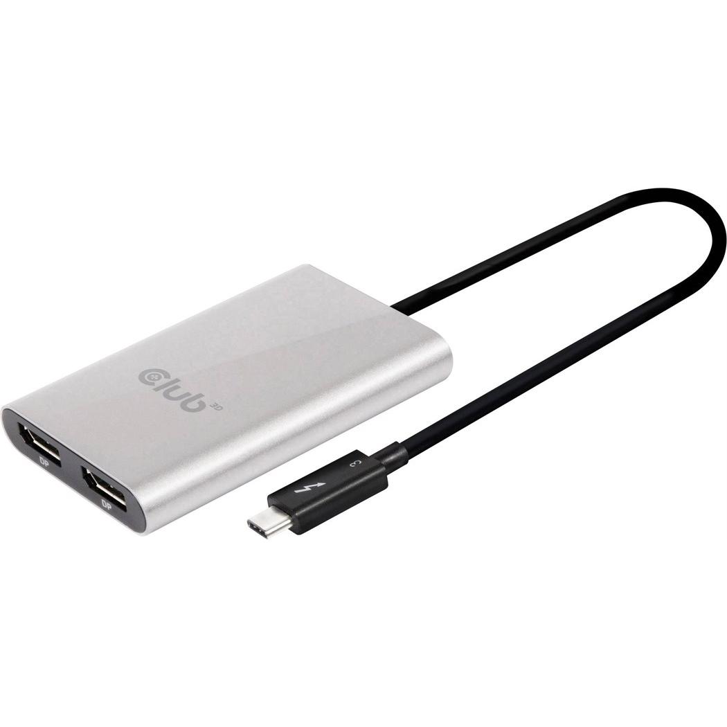 Club 3D Csv 1577 (DP, 27 cm), Data + Video Adapter, Silber