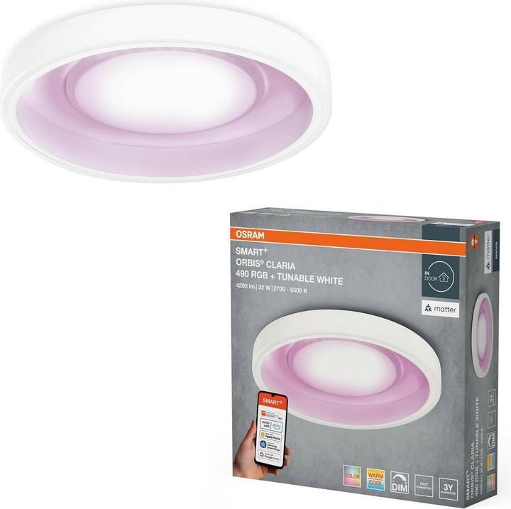 Produktbild Ledvance Smart Wifi Orbis Claria 490 RGB Tw (3150 lm)