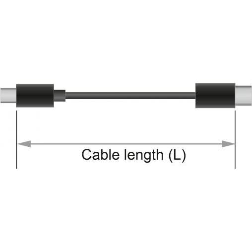 Thumbnail - Delock 85492 PoweredUSB Kabel Stecker 12 V (1 m, USB 2.0), USB Kabel