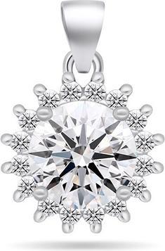 Image du produit Brilio Silver - Pendentif argent étincelant avec zircons clairs PT97W