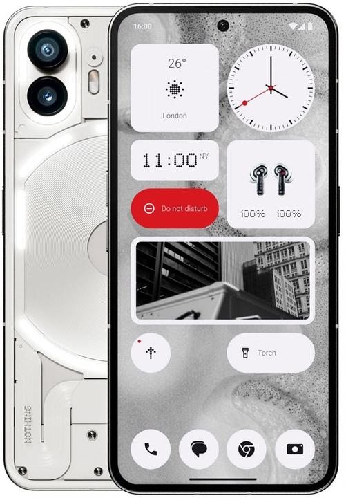 Immagine prodotto Nothing Phone (2) (256 GB, Bianco, 6.70", Doppia SIM, 5G)