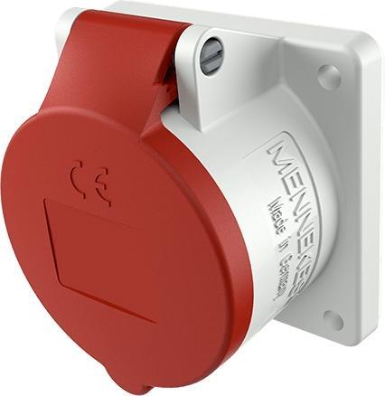 Actual product image Mennekes Red IP44 3PN+E flange panel skt,16A 400V