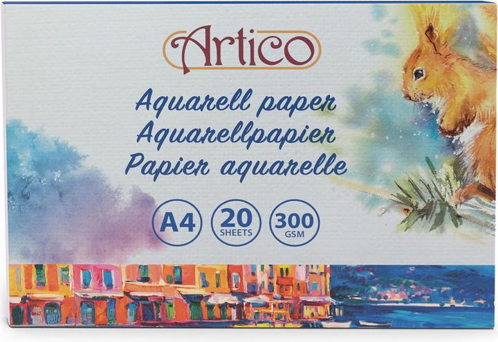 Immagine prodotto Carta per acquerello bianca, 20 fogli (20 x)