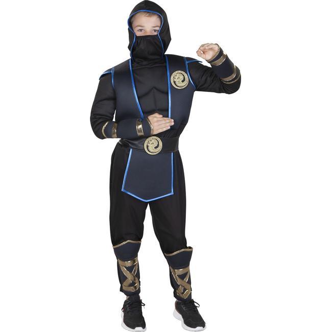 Thumbnail - MICA Festival Kostüm - Shadow Ninja - für Kinder - 2-teilig - verschiedene Grössen 134/140 (134)