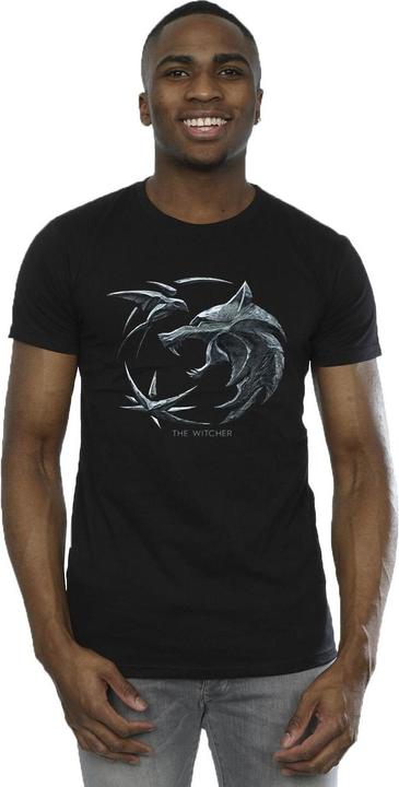 Actual product image Netflix Mens The Witcher Wolf Logo T-Shirt (XL)