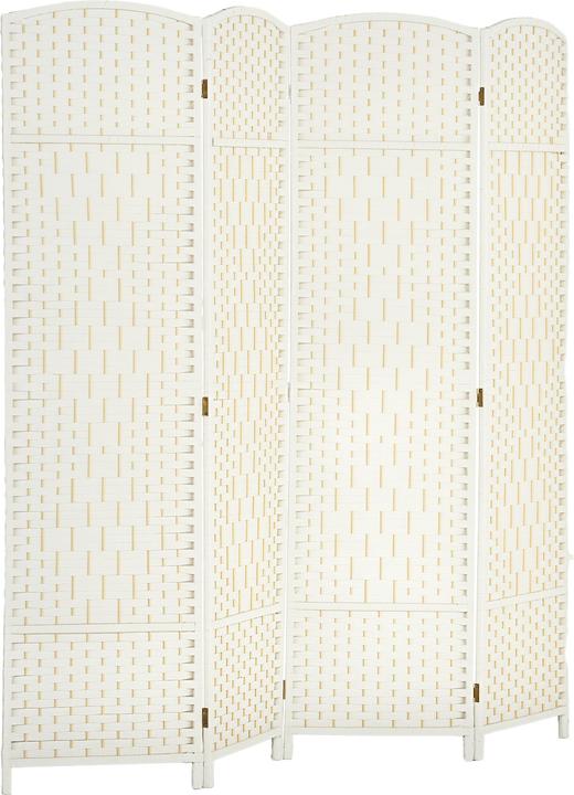 Actual product image Homcom Paravent Polypropylen, Kiefernholz Weiss
