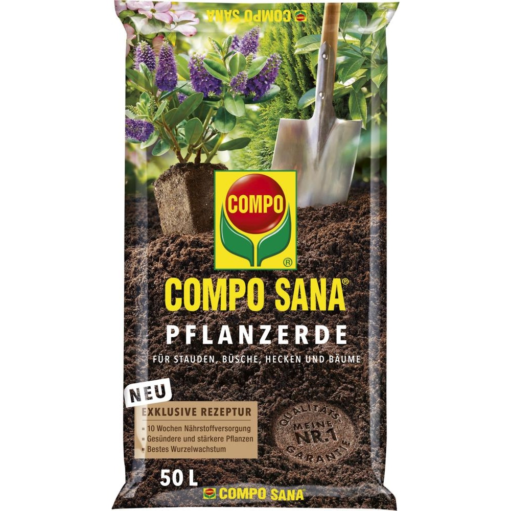 Compo, Blumenerde, Pflanzerde Sana 50 L (50 l)