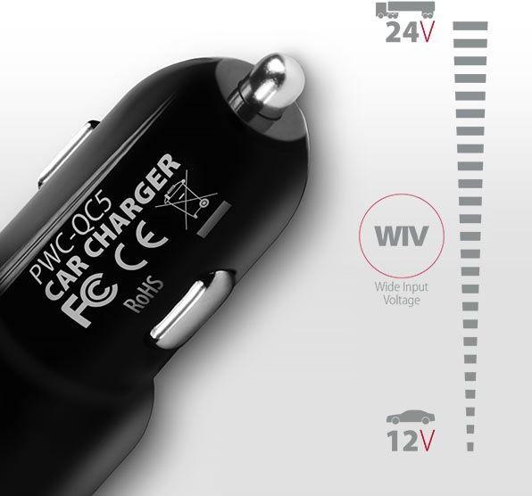 Produktbild Axagon PWC-QC5 - Auto - Zigarettenanzünder - 12 V - Schwarz