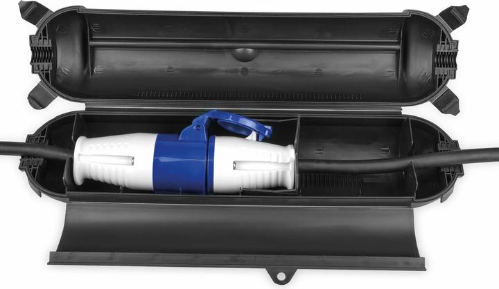 Actual product image Calima CAMPING EQUIPMENT Safety box 46064, for CEE plug, black