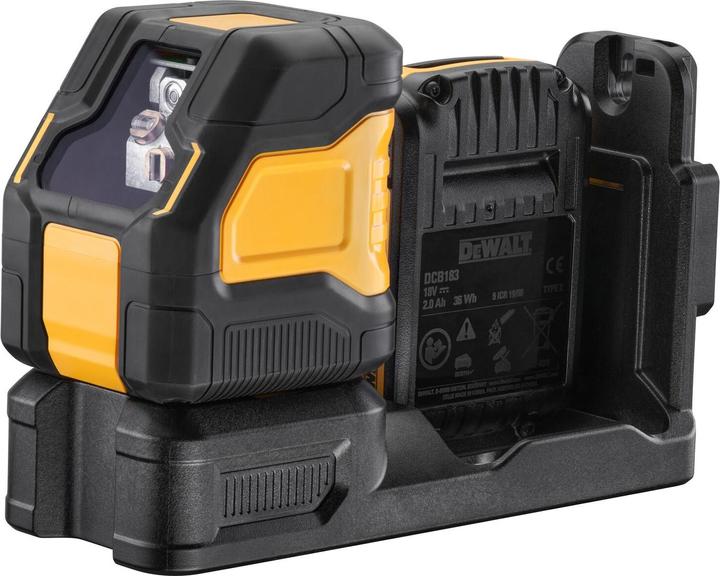 Actual product image DeWalt Nivel Láser autonivelante VERDE de líneas en cruz + 5 puntos XR 18V/12V con batería 18V LiIon 2Ah