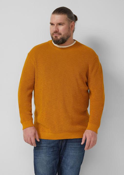 Image du produit s.Oliver Strickpullover Strickpullover mit Crew Neck und Strukturmuster (5XL)