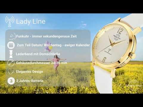 Actual product image Master Time MTLA-10344-14M Radio Lady Line 34mm 3ATM (Radio-controlled clock, 34 mm)