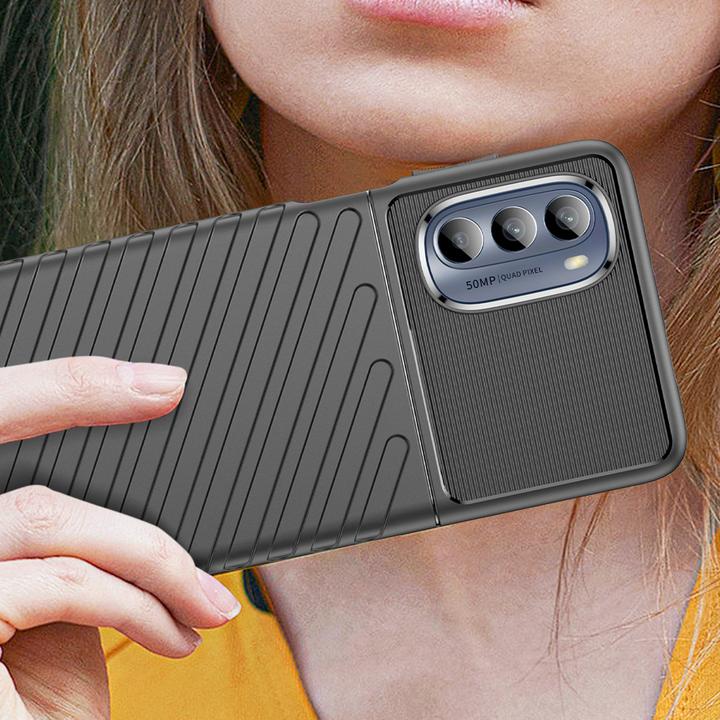 Produktbild Hurtel Thunder Case für Motorola Moto G62 5G Silikonschutzhülle schwarz (Motorola Moto G62 5G)