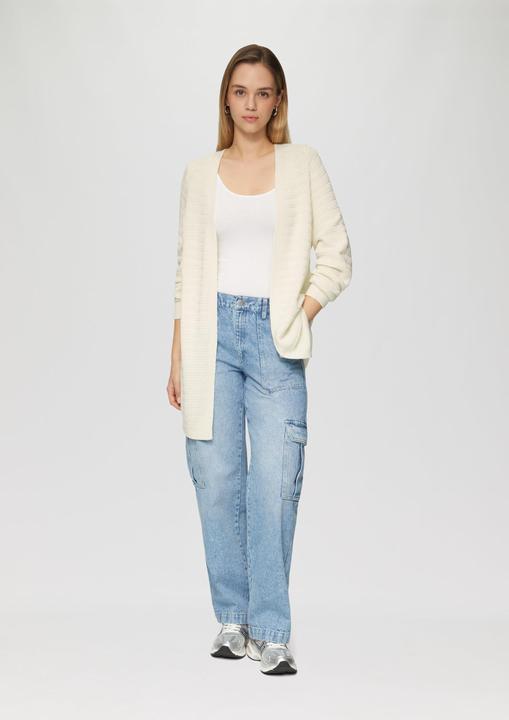 Produktbild s.Oliver Strickjacke Offener Long-Cardigan mit Strukturmuster (XS)