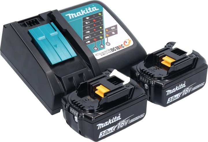 Productafbeelding Makita DMC 300 RF accu haakse slijper 18 V 76 mm borstelloos + 2x accu 3.0 Ah + lader (76 mm)