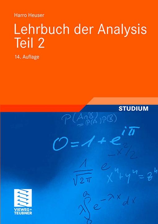 Produktbild Lehrbuch der Analysis. Teil 2 (Deutsch, Harro Heuser, 2008)