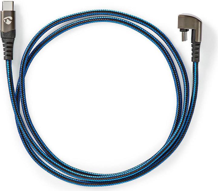 Actual product image Nedis USB cable USB 2.0 USB-CT plug USB-CT plug 480 Mbps Gold-plated 2.00 m round Braided/Nylo (2 m, USB 3.2 Gen 1)