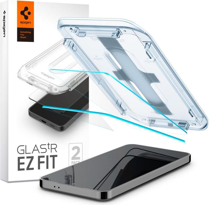 Spigen Glas.TR Sam S24 S921 "EZ FIT" 2szt. szkło hartowane AGL07440 (2 Pezzo/i, Samsung Galaxy S24, Samsung Galaxy S25)