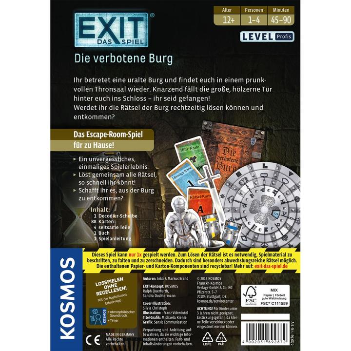 Actual product image Kosmos Exit - The Forbidden Castle (German, 1 - 4 Players)