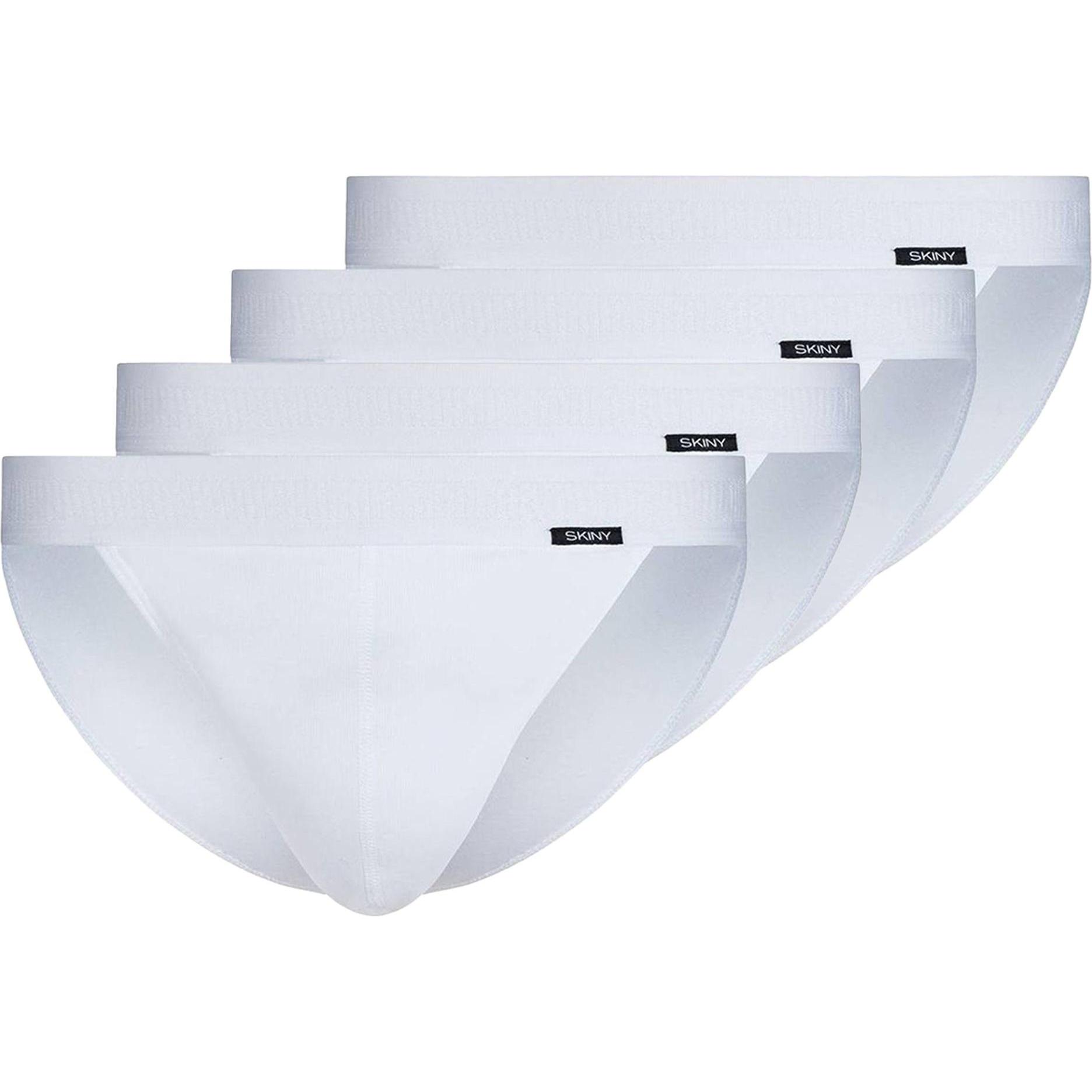 Skiny, Herren, Unterhosen, Slip Klassisch Bequem sitzend, Weiss, (S, 4er Pack)