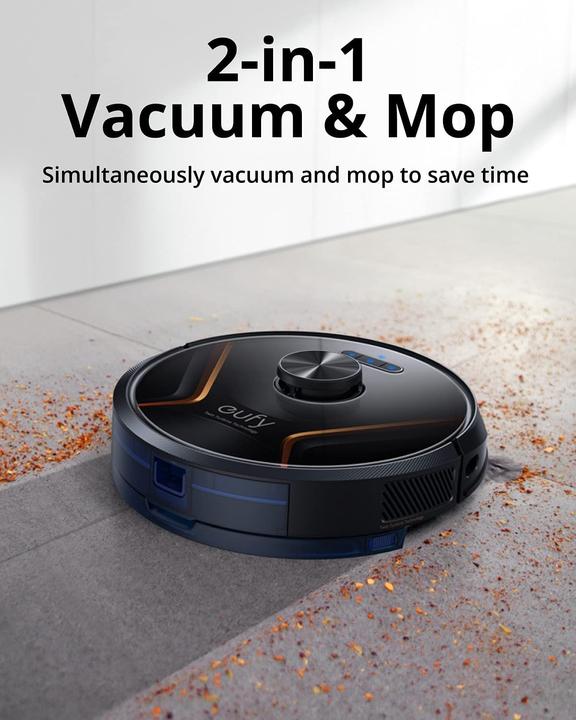 Productafbeelding eufy RoboVac X8 Robotstofzuiger Zwart Compatibel met Amazon Alexa, compatibel met Google Home, Spra... (Stofzuigrobot)
