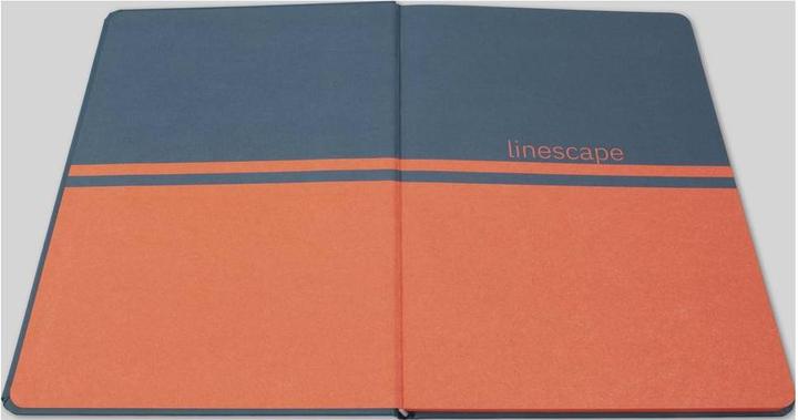 Image du produit Sigel Notizbuch A5 Linescape blau/papaya (A5, A5 : 14,8x21cm, DIN A5, À rayures, Couverture rigide)