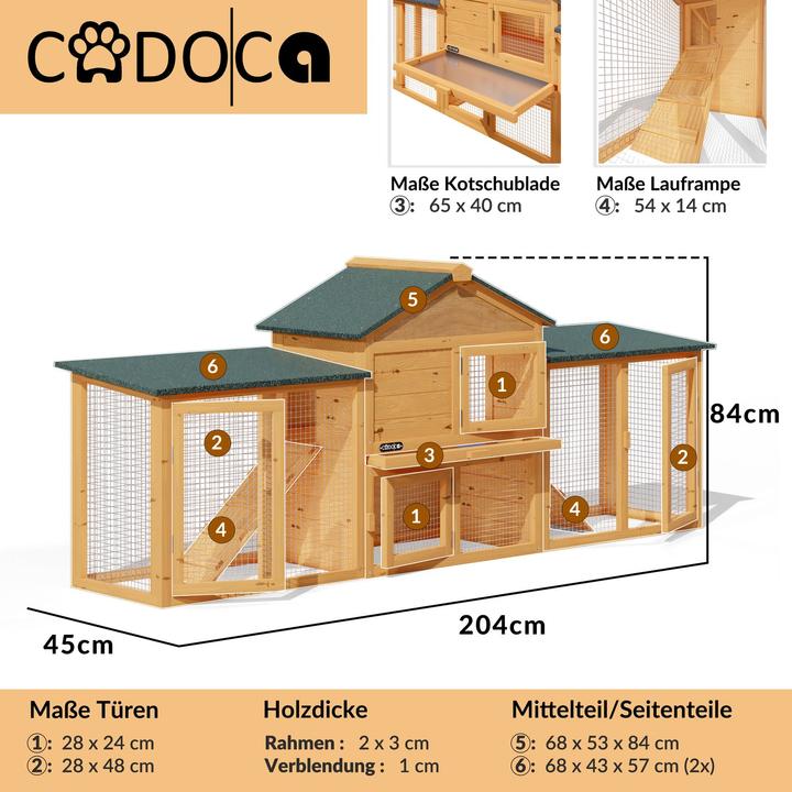 Actual product image Deuba Rabbit hutch