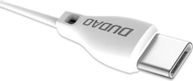 Actual product image Dudao USB to USB-C cable L4T 2.4A 1m (white) (1 m)