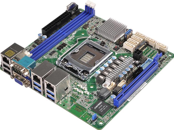 Actual product image AsRock Rack E3C236D2I - Motherboard - Mini-ITX (Intel C236, Mini-ITX)