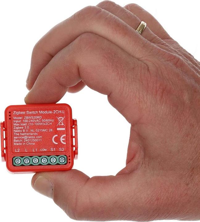 Productafbeelding Nedis SmartLife Power Switch | Zigbee 3.0 | 2x100 W | Klemverbinding | App beschikbaar voor: Androi