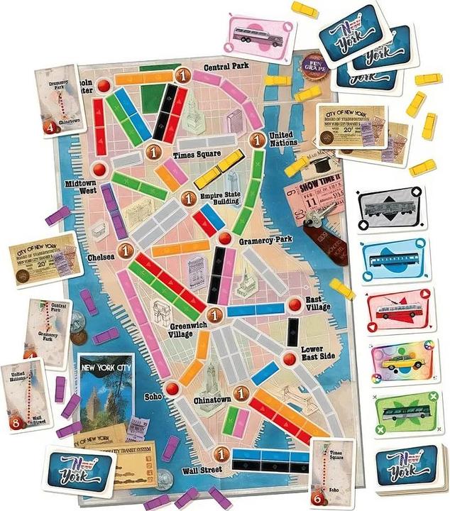 Produktbild Days of Wonder Ttr Les Aventuriers Du Rail New York (Fr) (Französisch, 2 - 4 Spieler)