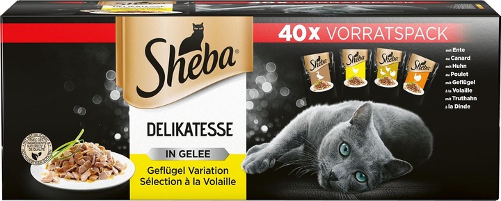 Produktbild Sheba Delikatesse in Gelee (Adult, 40 Stk., 3400 g)