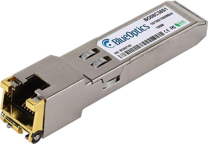 Produktbild BlueOptics AT-SPTX/I kompatibler SFP Transceiver für Gigabit Highspeed Datenübertragungen in Gl