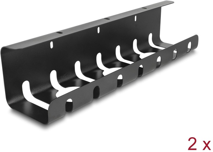 Immagine prodotto Delock Portacavi per montaggio sottolavello nero set di 2
