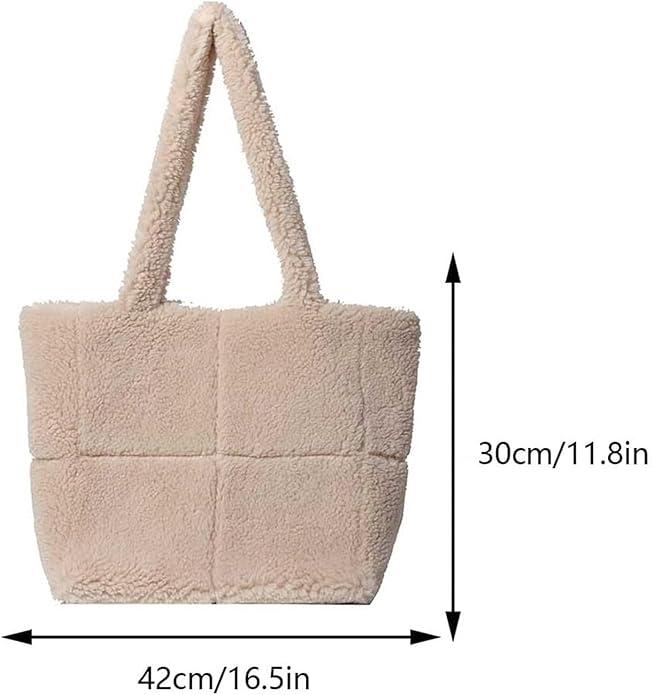 Immagine prodotto Only-Bags.Store Borsa a tracolla chic in pelliccia sintetica - versatile e leggera, perfetta per il lavoro o il